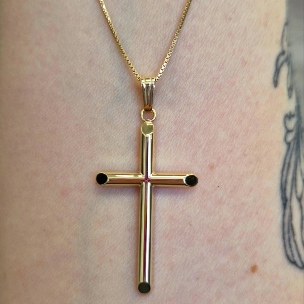 Cross Necklace ● Solid 14k Gold ● Perfect Gift